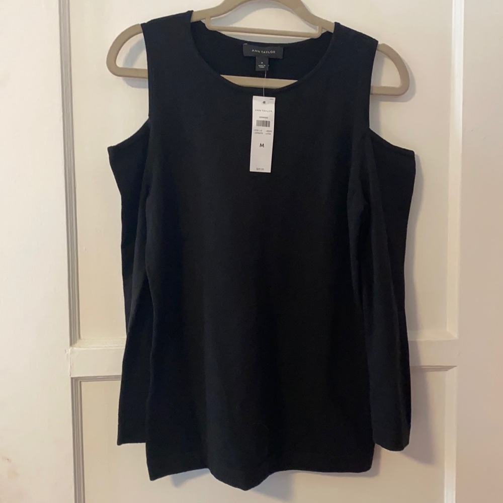 Ann Taylor Cold Shoulder Sweater SZ M. NWT